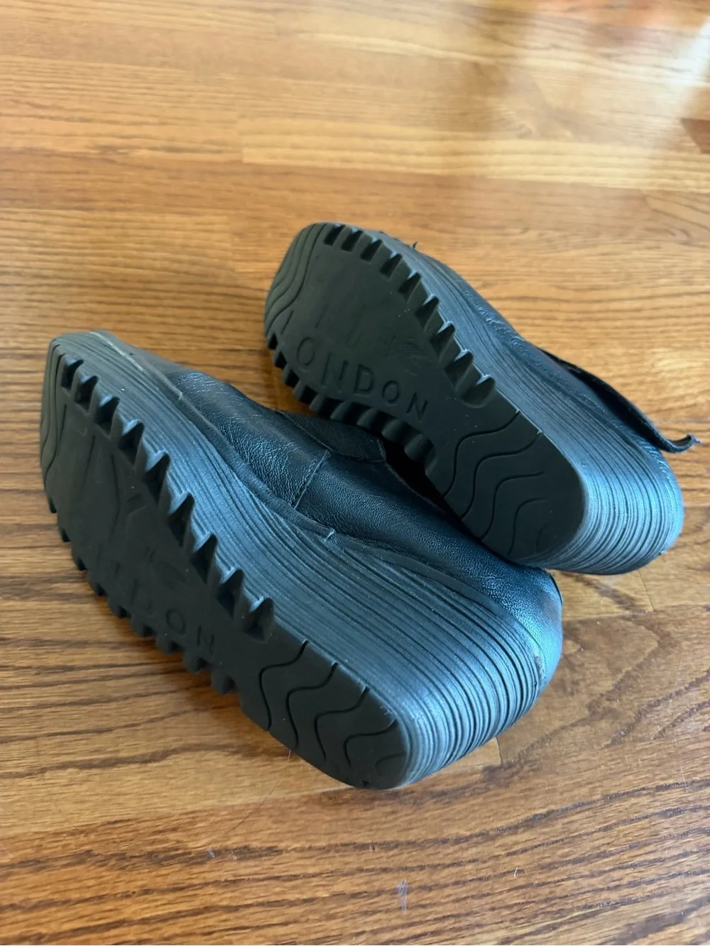 FLY LONDON Yasi Black Wedge Mary Jane Shoe